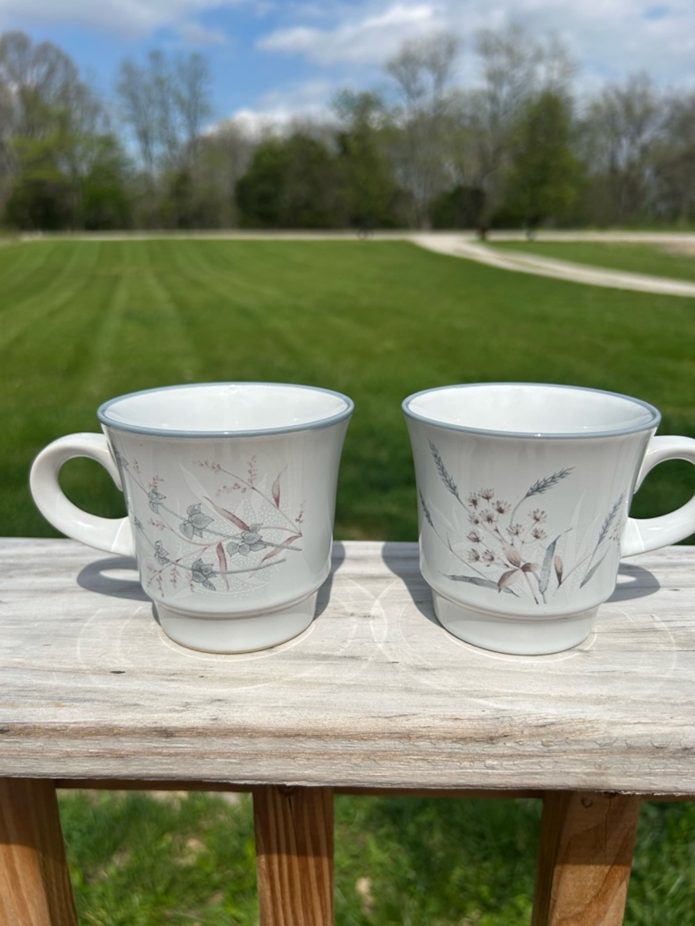 Noritake Woodstock Coffee Tea Cup 3-1/4" Pattern 8354 Made In Japan Stoneware 2